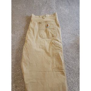 Carhartt Relaxed Fit Beige Pants Men’s Size 42x32 Canvas 102291-253